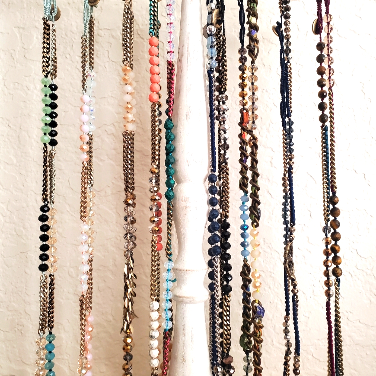 Bead+Chain Multi-Wrap Bracelets